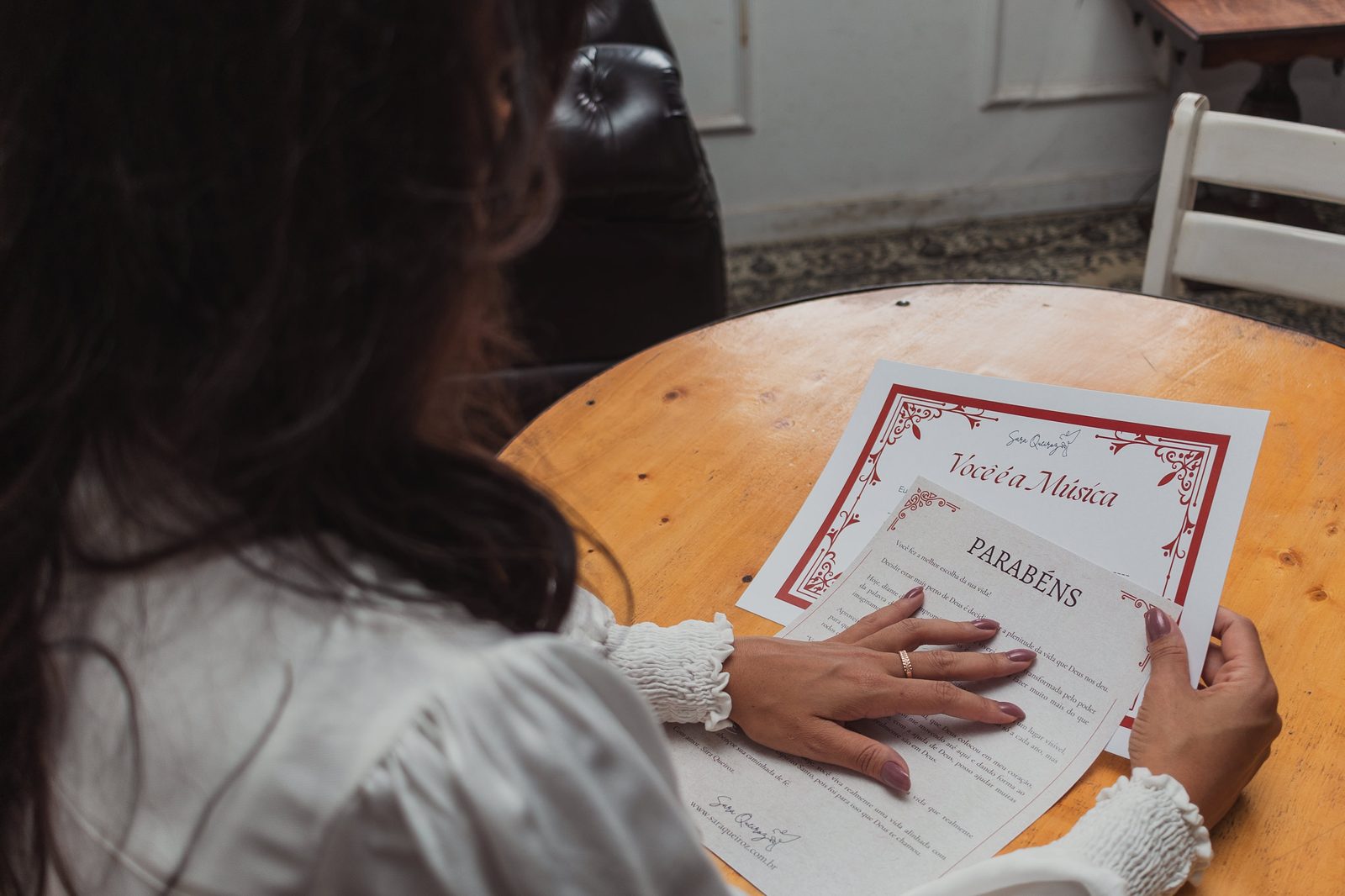 Certificado oficial Você é a Música — certificado e carta de parabéns
