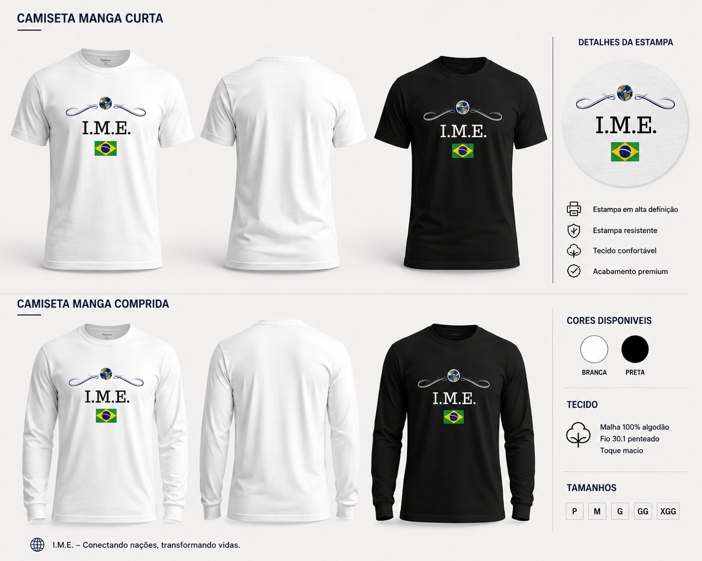 Camiseta I.M.E. — Instituto Missionário Emanuel