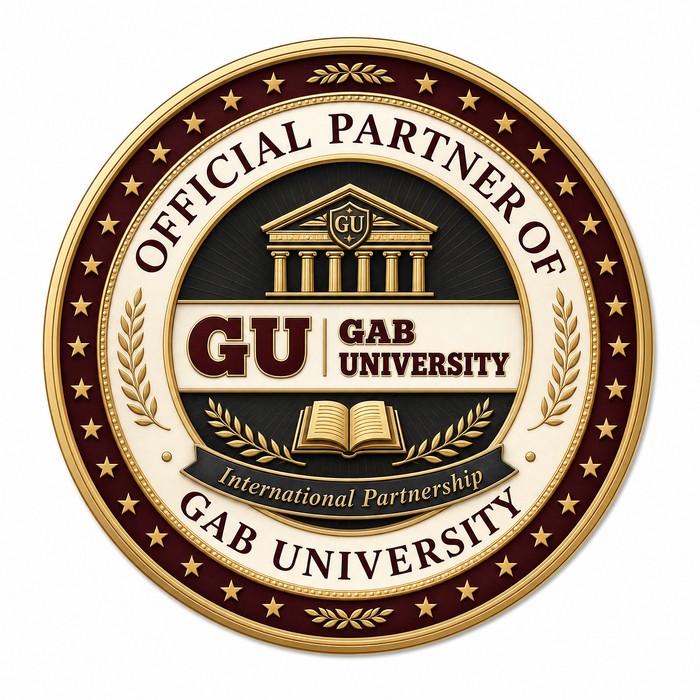 Selo circular Official Partner of GAB University